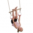 Hardwood Trapeze with Metal Gym Rings