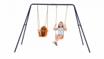 Action Double Swing set with Toddler Seat