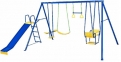 Action 4 Piece Swing Set with Blue Slide